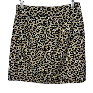 Talbots Animal Print Cotton Blend Skirt